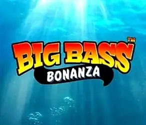 Big Bass Bonanza: Logo sobre un fondo submarino con rayos de sol filtrándose a través del agua.