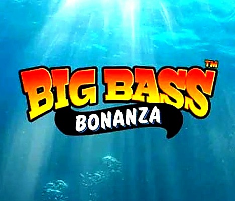 Big Bass Bonanza: Logo sobre un fondo submarino con rayos de sol filtrándose a través del agua.