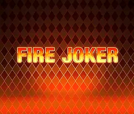La frase 'Fire Joker' se muestra en letras audaces y ardientes sobre un fondo oscuro con patrón de diamantes, creando una atmósfera cálida e intensa.